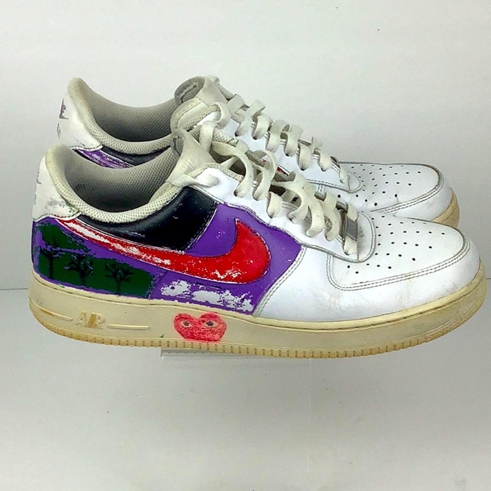 Nike Air Force 1 Lows Crazy CUSTOM with so yellowing Sz 11